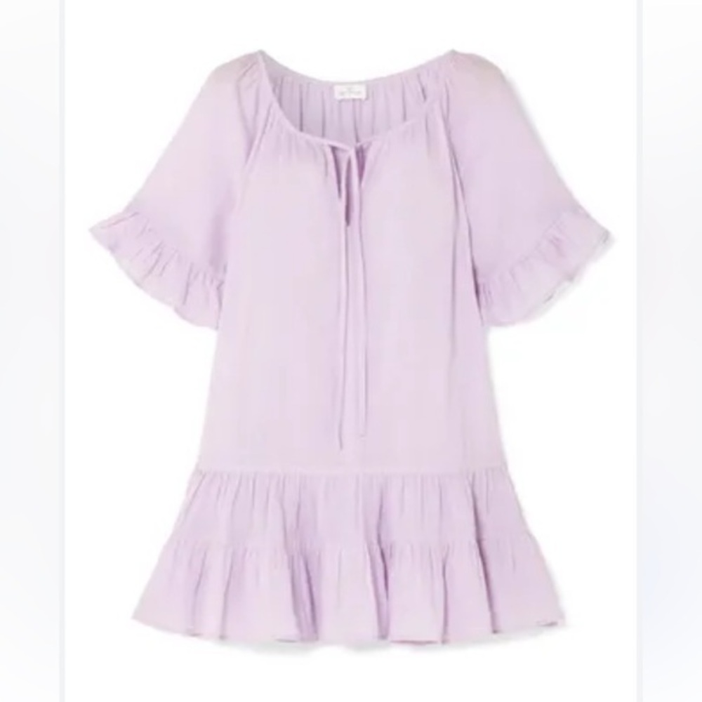 Pour Les Femmes Lavender Cotton Ruffle Dress Size Medium